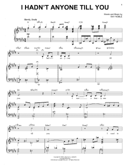 page one of I Hadn't Anyone Till You (Piano & Vocal)
