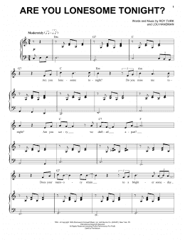 page one of Are You Lonesome Tonight? (Piano & Vocal)