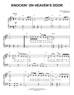 page one of Knockin' On Heaven's Door (Very Easy Piano)