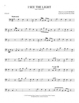 page one of I See The Light (from Tangled) (Cello Solo)