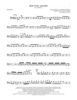 page one of See You Again (feat. Charlie Puth) (Trombone Solo)