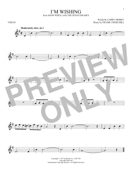 page one of I'm Wishing (from Snow White and the Seven Dwarfs) (Violin Solo)