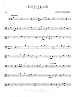 page one of I See The Light (from Tangled) (Viola Solo)