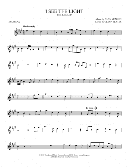 page one of I See The Light (from Tangled) (Tenor Sax Solo)