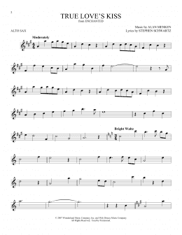 page one of True Love's Kiss (from Enchanted) (Alto Sax Solo)