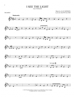 page one of I See The Light (from Tangled) (Trumpet Solo)