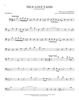 page one of True Love's Kiss (from Enchanted) (Trombone Solo)