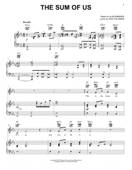 page one of The Sum Of Us (Piano, Vocal & Guitar Chords (Right-Hand Melody))