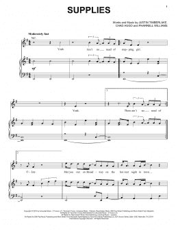 page one of Supplies (Piano, Vocal & Guitar Chords (Right-Hand Melody))