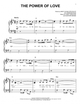 page one of The Power Of Love (Very Easy Piano)