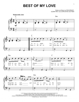 page one of Best Of My Love (Very Easy Piano)