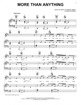page one of More Than Anything (Piano, Vocal & Guitar Chords (Right-Hand Melody))