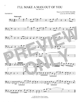 page one of I'll Make A Man Out Of You (from Mulan) (Trombone Solo)