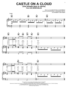 page one of Castle On A Cloud (Piano, Vocal & Guitar Chords (Right-Hand Melody))