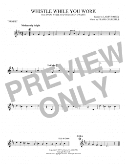page one of Whistle While You Work (from Snow White And The Seven Dwarfs) (Trumpet Solo)