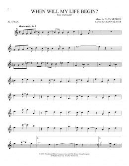 page one of When Will My Life Begin? (from Tangled) (Alto Sax Solo)