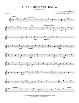 page one of That's How You Know (from Enchanted) (Alto Sax Solo)