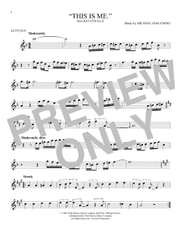 page one of "This is me." (from Ratatouille) (Alto Sax Solo)