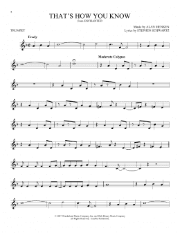 page one of That's How You Know (from Enchanted) (Trumpet Solo)