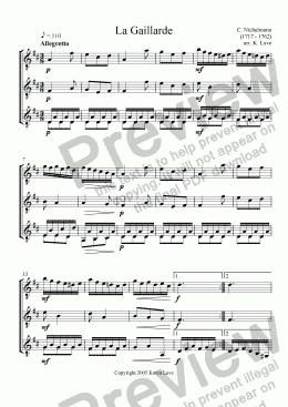 page one of La Gaillarde (Trio)
