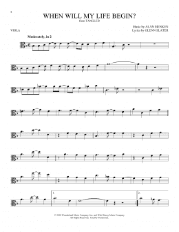 page one of When Will My Life Begin? (from Tangled) (Viola Solo)