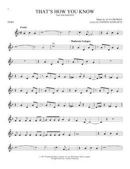 page one of That's How You Know (from Enchanted) (French Horn Solo)