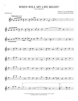 page one of When Will My Life Begin? (from Tangled) (Tenor Sax Solo)