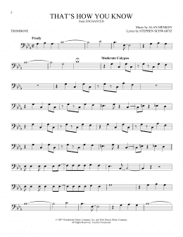 page one of That's How You Know (from Enchanted) (Trombone Solo)