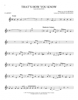 page one of That's How You Know (from Enchanted) (Clarinet Solo)