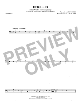 page one of Heigh-Ho (from Snow White And The Seven Dwarfs) (Trombone Solo)