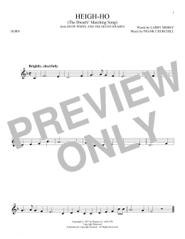 page one of Heigh-Ho (from Snow White And The Seven Dwarfs) (French Horn Solo)