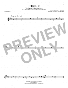 page one of Heigh-Ho (from Snow White And The Seven Dwarfs) (Tenor Sax Solo)