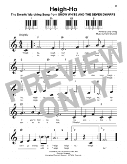 page one of Heigh-Ho (from Snow White And The Seven Dwarfs) (Super Easy Piano)