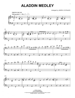 page one of Aladdin Medley (arr. Jason Lyle Black) (Piano Solo)