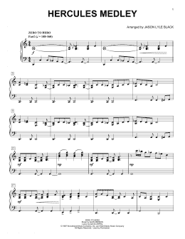 page one of Hercules Medley (arr. Jason Lyle Black) (Piano Solo)