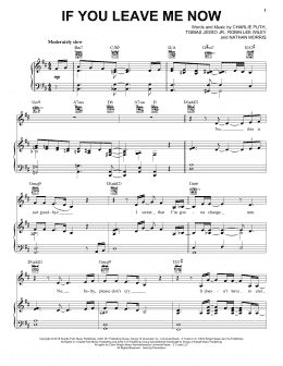 page one of If You Leave Me Now (Piano, Vocal & Guitar Chords (Right-Hand Melody))