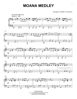 page one of Moana Medley (arr. Jason Lyle Black) (Piano Solo)