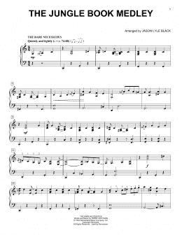 page one of The Jungle Book Medley (arr. Jason Lyle Black) (Piano Solo)