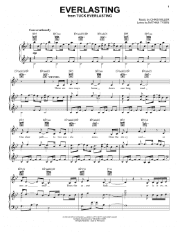 page one of Everlasting (from Tuck Everlasting) (Piano, Vocal & Guitar Chords (Right-Hand Melody))