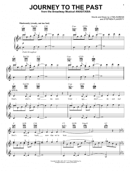 page one of Journey To The Past (Piano, Vocal & Guitar Chords (Right-Hand Melody))