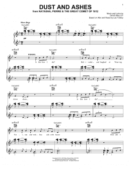 page one of Dust And Ashes (Piano, Vocal & Guitar Chords (Right-Hand Melody))