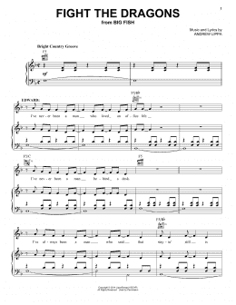 page one of Fight The Dragons (Piano, Vocal & Guitar Chords (Right-Hand Melody))