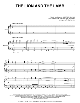 page one of The Lion And The Lamb (arr. Phillip Keveren) (Piano Duet)