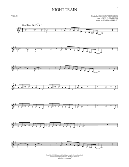 page one of Night Train (Violin Solo)