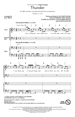 page one of Thunder (TBB Choir)