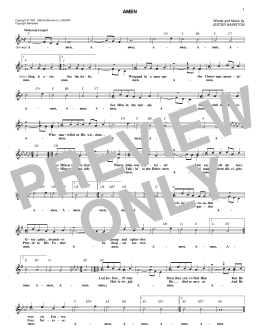 page one of Amen (Lead Sheet / Fake Book)