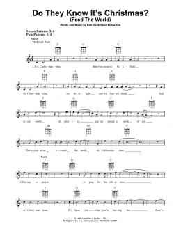 page one of Do They Know It's Christmas? (Feed The World) (Easy Guitar)