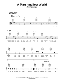 page one of A Marshmallow World (Easy Guitar)