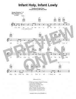page one of Infant Holy, Infant Lowly (Easy Guitar)