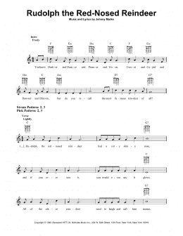 page one of Rudolph The Red-Nosed Reindeer (Easy Guitar)